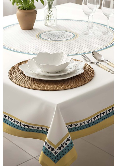 Safran Luxe Mutfak & Yemek Masası Örtüsü 150x250 Cm Çok Renkli