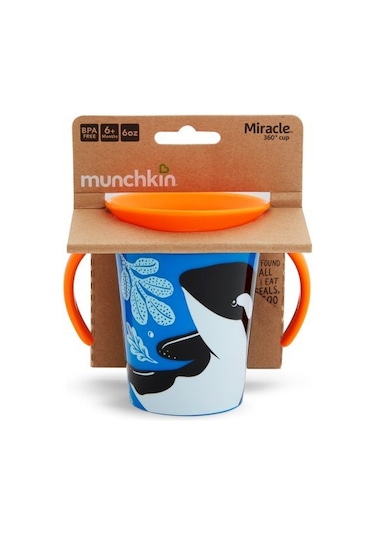 Munchkin Mucize 360 Alıştırma Bardağı Orka 6 Ay+ 177 ML Turuncu