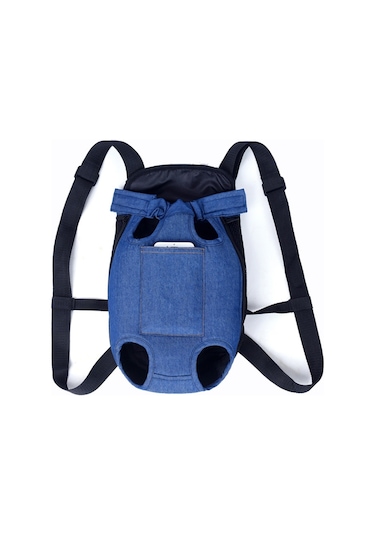 Cbtx Dışarı Çıkan Köpek Göğüs Üzerinde Katlanabilir Sırt Çantası Evcil Hayvan Taşıma Çantası, Renk: Mavi Denim Four Seasons S