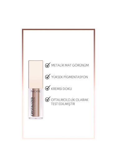 Note Cosmetique Crystalized Liquid Eyeshadow Likit Metalik Göz Farı - 10 Sand Whisper