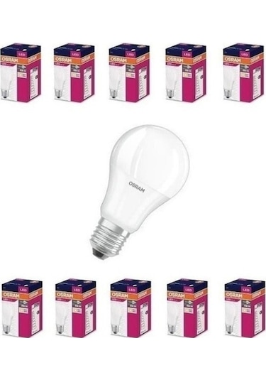 Osram 8.5 Watt Led Ampul 6500k Beyaz E27-10 Adet Beyaz