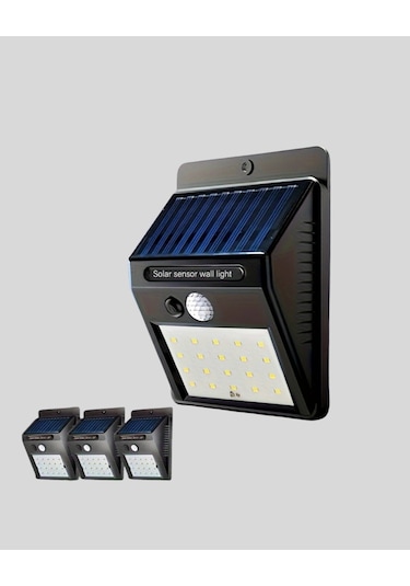 Solar Led Bahçe Aydınlatma Hareket Sensörlü, Güneş Paneliyle Şarj Olan, Ip65 Dayanıklı Çok Renkli