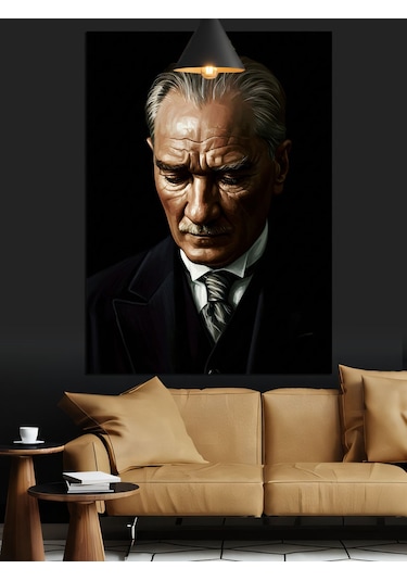 Mustafa Kemal Atatürk Dekoratif Kanvas - Mdf Ahşap Tablo