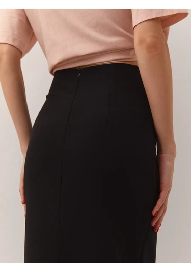 Enmoone Yırtmaçlı Maxi Etek 168225262 Siyah