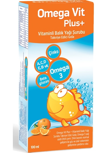 Vitamaks Omega Vit Plus+ Portakal Aromalı Takviye Edici Gıda 100 ML