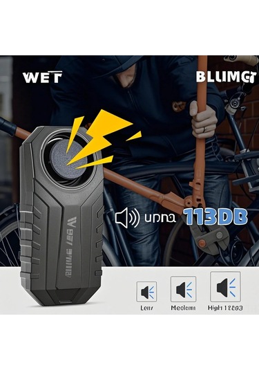 Lemestar Bisiklet Ve Elektrikli Bisiklet Hırsızlığı Engelleme Cihazı - Uzaktan Kumandalı Titreşim Algılama Ve Yüksek Sesli Alarm Sistemi