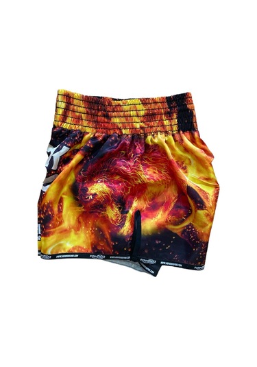 Dijital Özel Tasarım Kıck Boks Şort Djt-104 Sarı - Siyah