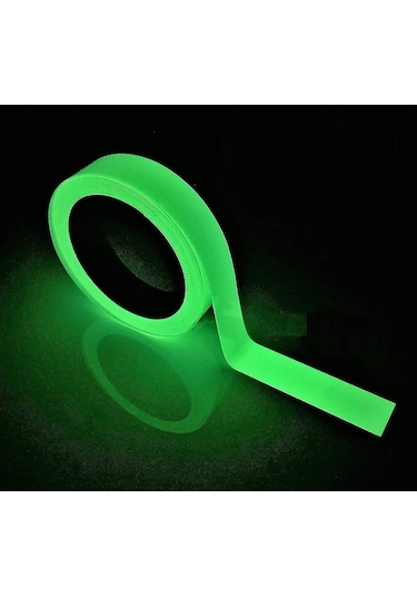Kosona Fosforesan Yeşil Band 10m X 2.54cm - Merdiven, Duvar, İhbar İşaretleri İçin, 6-8 Saat Parlar, Su Geçirmez, Kalıcı Yapışkan Diğer