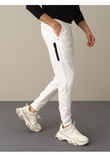 Beyaz Slim Fit Sweat Pantolon 380137 Beyaz