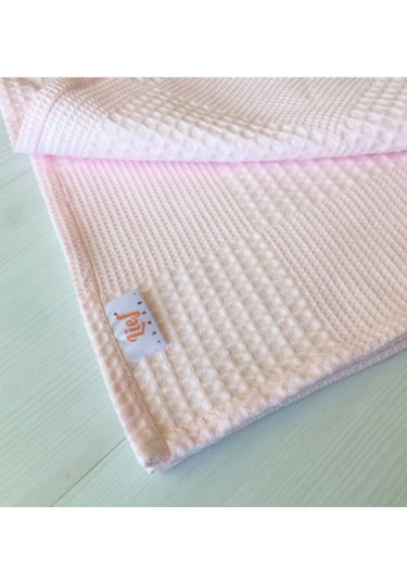 Waffle Desenli Bebek Pike Battaniye Pembe 100x115