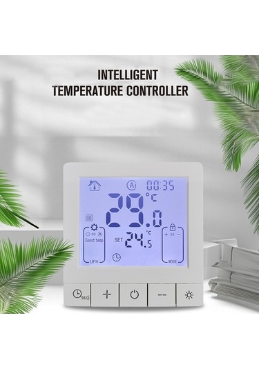 Novahub K5m Akıllı Termostat - 16a Isıtma, Lcd, 24 Saat Zamanlayıcı, Ip20, Beyaz