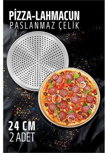 Modacar Lahmacun Pizza Pide Pişirme Tepsisi 24 Cm 2 Li Set Diğer