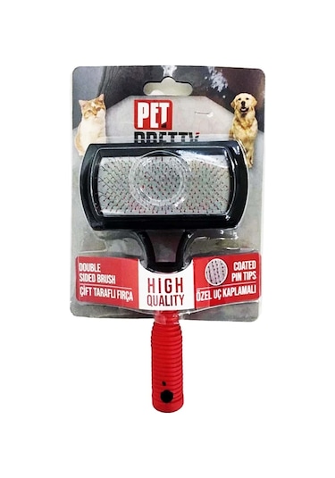 Pet Pretty Çift Taraflı Lüx Kedi Köpek Fırça Tarak 5,5x9 cm - 17