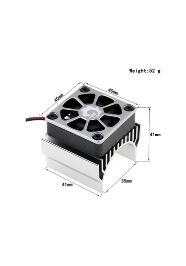 Dianziye Traxxas Trx-4/trx-6 G63 1/10 Tırmanma Arabaları İçin Bjm347 Motor Soğutma Fanı Gümüş, 4.8-11.1v