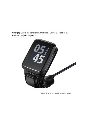 Konesam Tomtom Adventurer/golfer 2/runner 2-3/spark/spark 3 İçin Veri Transferli 1 Metre Siyah Şarj Kablosu