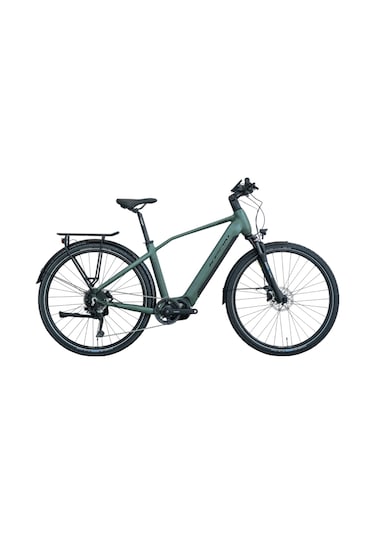 Kron Zeon Elektrikli Şehir Bisikleti Mat Yeşil 46cm Siyah