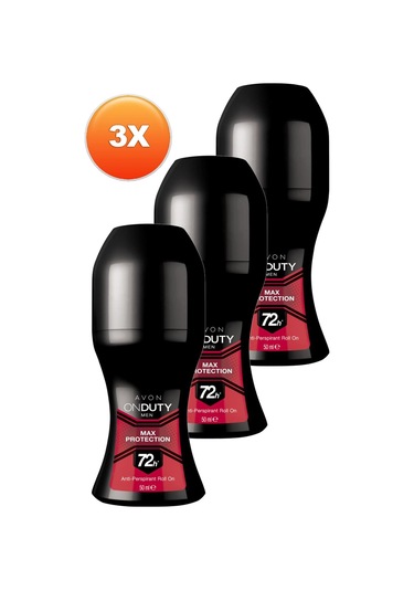 Avon OnDuty Max Protection Erkek Rollon 3 x 50 ML