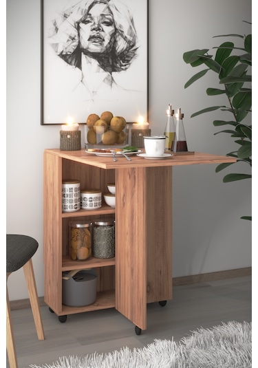 Dekorfim DF01110AC Pratik Portatif Katlanır Masa Mutfak ve Yemek Masası