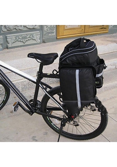 Didadodo 27l Bisiklet Çantası Arka Raf Modeli Bisiklet Taşıyıcı Çanta, Siyah Siyah