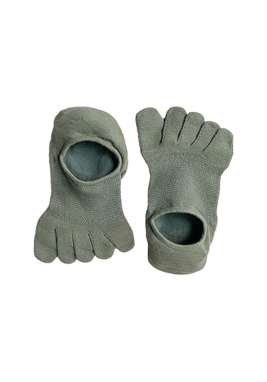 Homyl Koşu Sporları Için Beş Parmak Çorap Hafif Kaymaz İnce Yeşil