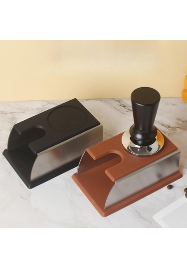 Suntek Espresso Tamper Tutucu İstasyonu Anti Kaymalı Siyah