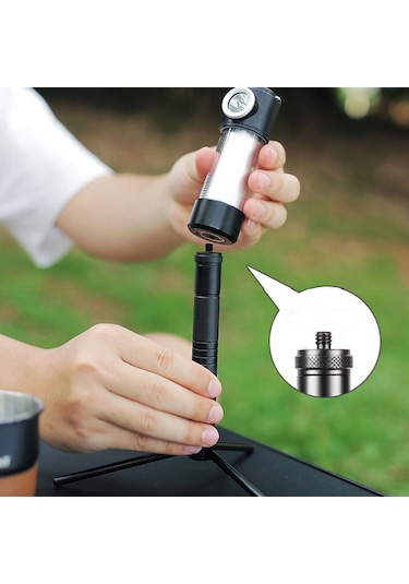 Hafif Alüminyum Alaşımlı Işık Tutucu Çıkarılabilir Lamba Standı Açık Hava Taşınabilir Lamba Tutucu Üçayaklı Çok Fonksiyonlu Lamba Kamera Rafı Kamp Aksesuarları Siyah