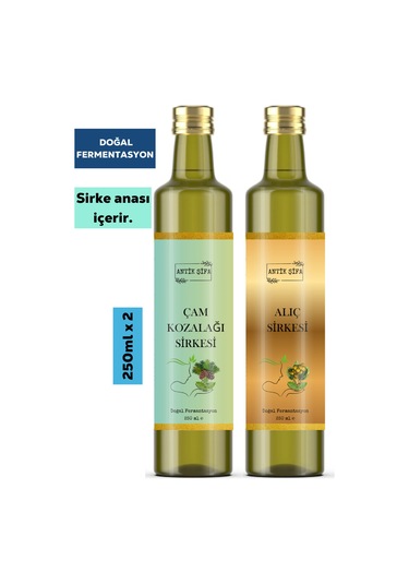 Çam Kozalağı Sirkesi Ve Alıç Sirkesi 250 Ml + 250 Ml - Doğal Fermente
