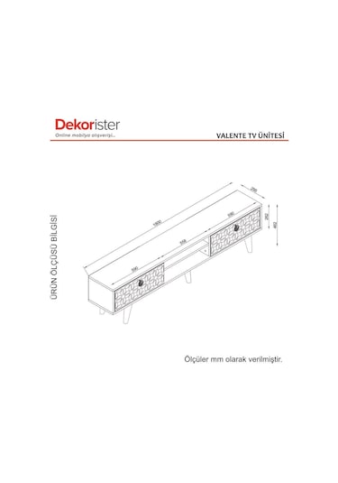 Dekorister Exclusive Valente Tv Sehpası Ceviz-Garden