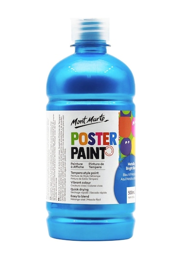 Mm Poster Boyası 500ml - Metallic Bright Blue