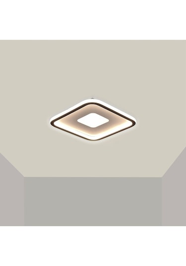 Tavan Led Avize Plafonier Orta Işıklı 40x40cm Siyah - Sarı