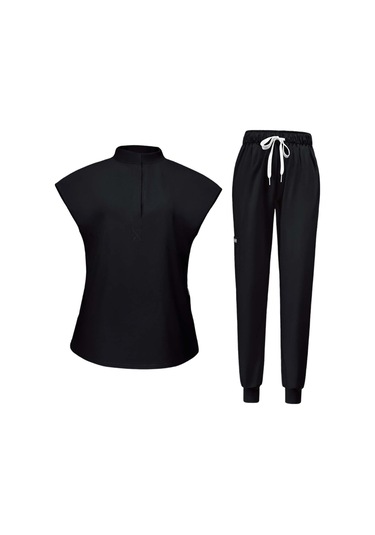 Dolıty Kadın Üniforma Fırçalama Seti Yıkanabilir L-siyah