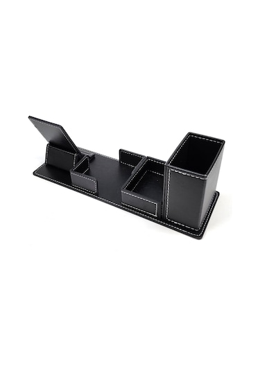 Prozenis Florya Ofis Deri Masa Üstü Kalemlik Notluk Telefon Standı Seti