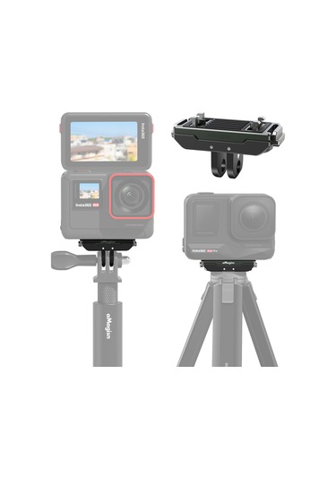 Teltree Amagisn Metal Manyetik Hızlı Çıkartma Tabanı - 1/4" Bağlantı Ve Dönüştürücü İle Insta360 Ace Pro/ace İçin Spor Kamera Aksesuarı Siyah