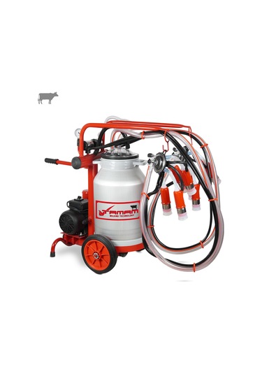 Tamam Ecomini İkili İnek Süt Sağma Makinesi Alüminyum Güğüm-silikon Kuru -3201