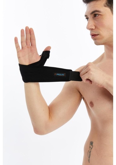 Prolife Ortopedi Baş Parmak Tespit Ateli Dequervain Ateli Sabitleyici Siyah