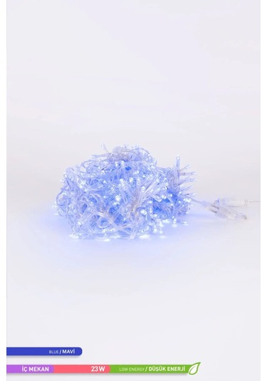 ACK LED Süsleme Işıklı Perde Mavi Işık 220V 23W 2m Mavi