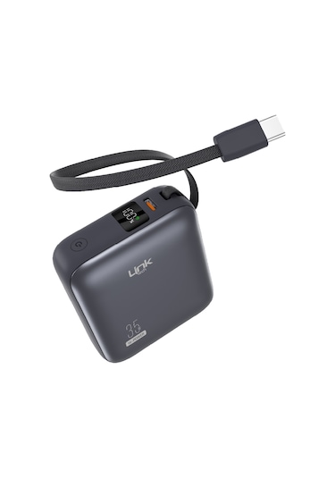 Linktech Pd35 Premium 10000 Mah 35w Süper Hızlı Dahili Kablolu Powerbank Siyah