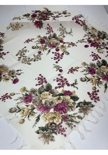 Sökme Boncuklu Pamuk Yazma - 05651 Krem