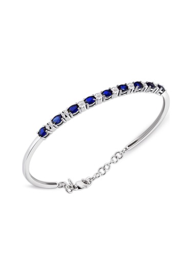 Lilarote 2.10 Ct Pırlantalı Markiz Safir Bilezik