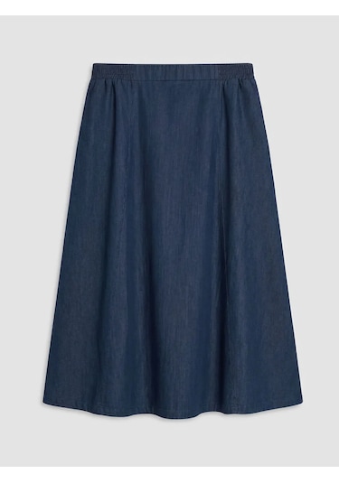 Lc Waikiki Siyah Beli Lastikli Kloş Jean Etek