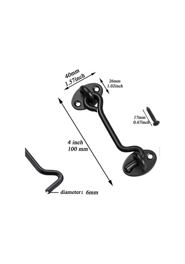 Kanca Ve Göz Mandalı Ahır Kapısı Mandalı, 2 Adet Hediye Paslanmaz