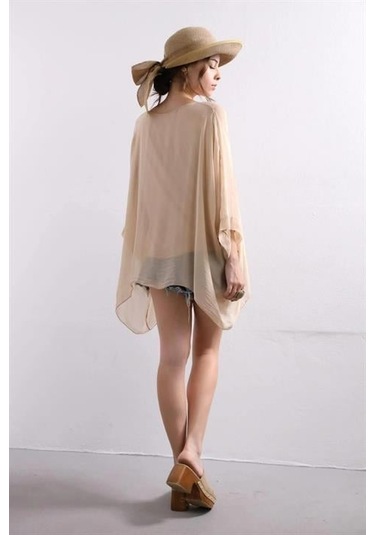 İtalyan Yarasa Kollu İpek Bluz Görseldeki