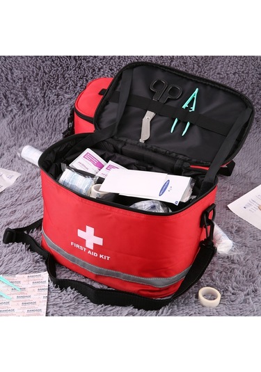 Sones Açık Hava İlk Yardım Çantası Spor Kamp Çantası Ev Acil Durum Hayatta Kalma Paketi Kırmızı