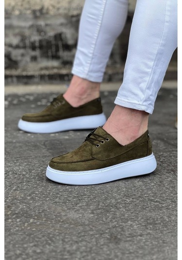 Terzi Bey Tb508 Haki Süet Ortopedik Taban Erkek Casual Ayakkabı Haki