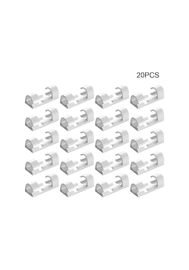 Reedark 20 Adet Kendinden Yapışkanlı Kablo Tutucu - Ev Ve Ofis İçin Şarj Kablosu Düzenleyici