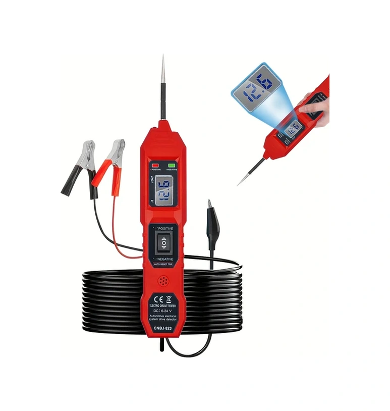 Willowhaven Mavi Dijital Multimetre Araç Test Cihazı Led Ekran Usb Güç 35 36v Dc