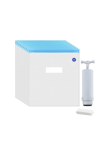 Konesam 3d Yazıcı Malzemesi Saklama Seti: 10 Adet Vakum Torba + El Vakum Pumpu + Kapama Klembi 30x34cm