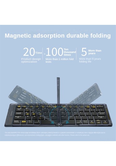 Wezone F69 Şeffaf İki Katlı Bluetooth Klavye: 3 Cihaza Eş Zamanlı Bağlanır, Taşınabilir, Tüm Sistemler İle Uyumlu Diğer