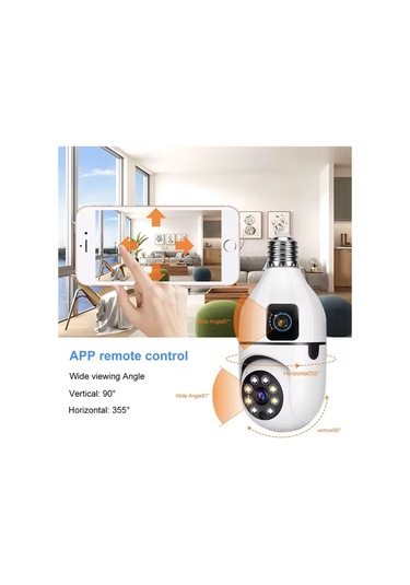 Raynox Rx-tys202 Çift Kameralı Ampule Takılabilir Kablosuz Uzaktan İzleme Wifi Güvenlik Kamerası