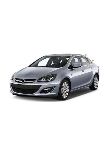 S-Dizayn Opel Astra J 2012 Üzeri SD Krom Cam Çerçeve Seti 12 Parça